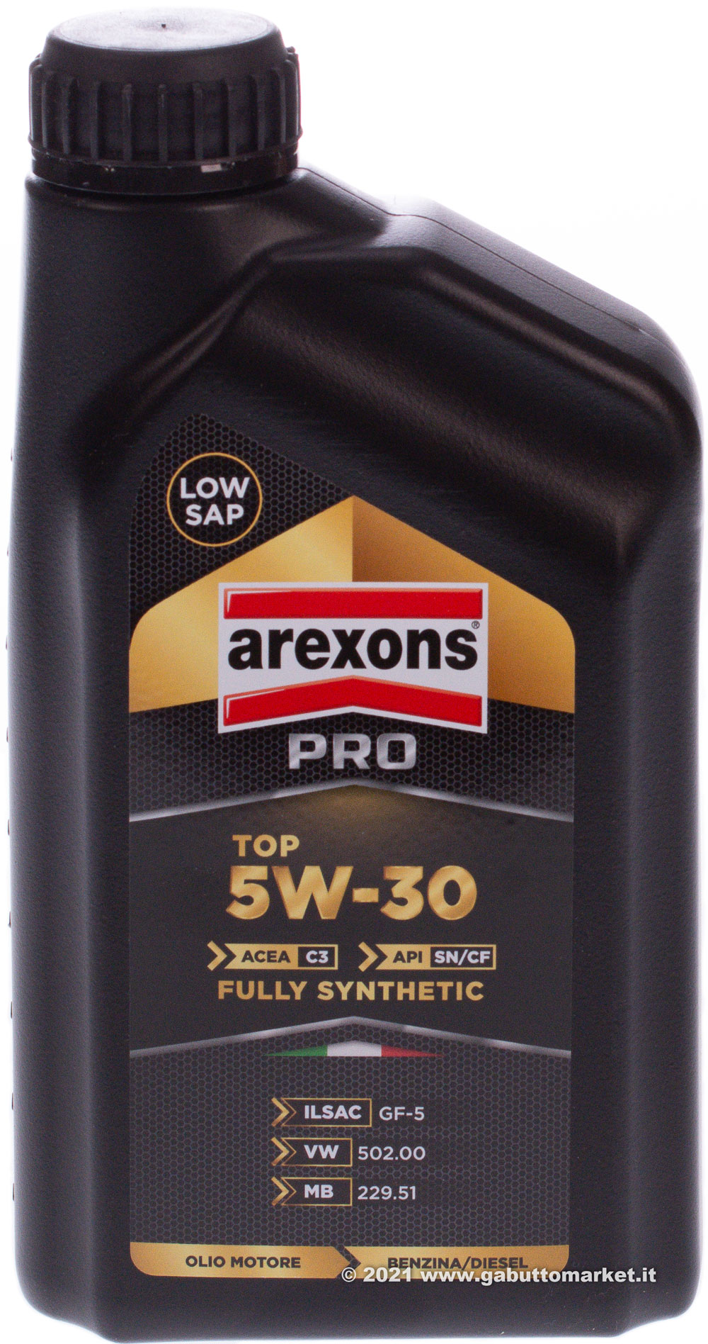 OLIO MOTORE AREXONS TOP 5W30 ACEA C3 API SN/CF FULL SYNTHETIC LT. 1