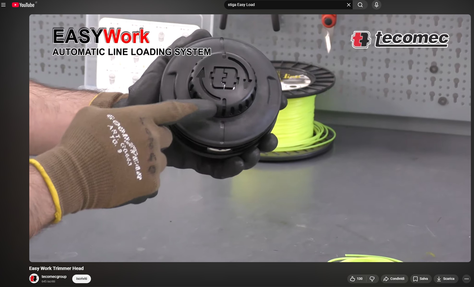 Video Caricamento testina Easy Load Stiga