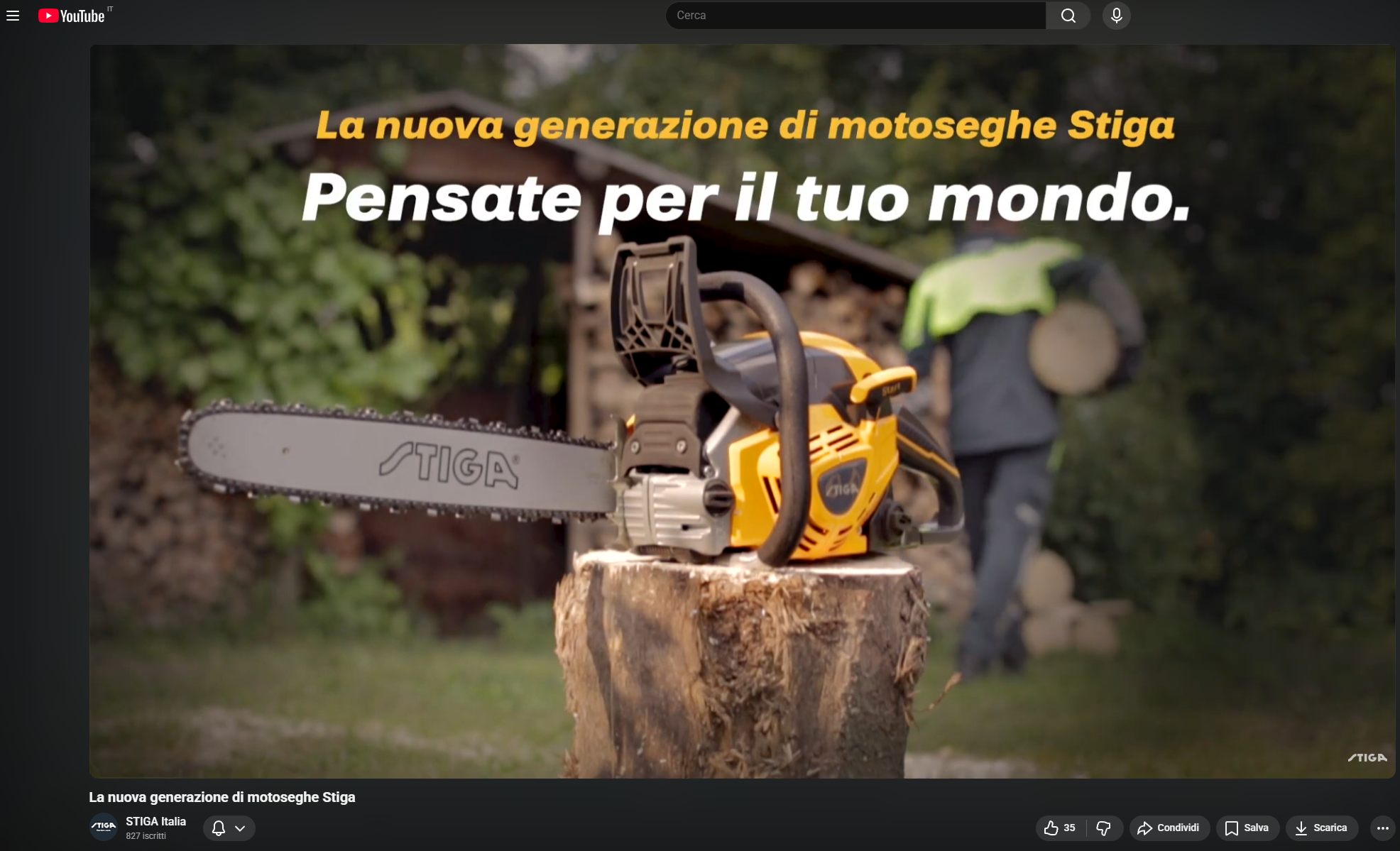 Video Stiga Motoseghe